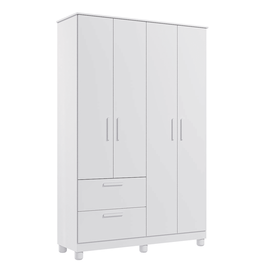 Guarda Roupa 4 Portas Infantil Jujuba 100% MDF Permóbili - Branco Guarda Roupa 4 Portas Infantil Jujuba 100% MDF Permóbili - Branco