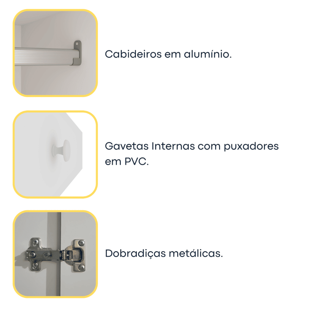 Guarda-Roupa Casal 6 Portas Olimpo Branco -  Tcil Móveis  Guarda-Roupa Casal 6 Portas Olimpo Branco -  Tcil Móveis