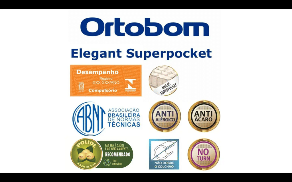 Colchão Queen Ortobom Elegant Superpocket Casal 158x198x28 Mola Superpocket 