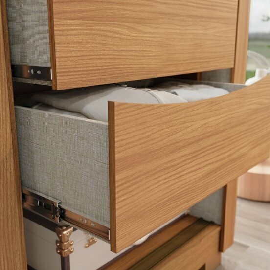 Guarda-roupa Casal 2 Portas de Correr Medelin Nature/Off - Henn Guarda-roupa Casal 2 Portas de Correr Medelin Nature/Off - Henn