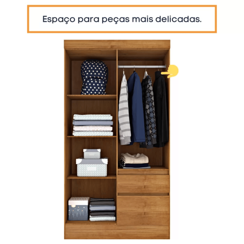 Guarda-Roupa Solteiro 4 Portas 2 Gavetas Oregon Cinamomo - Tcil Móveis  Guarda-Roupa Solteiro 4 Portas 2 Gavetas Oregon Cinamomo - Tcil Móveis