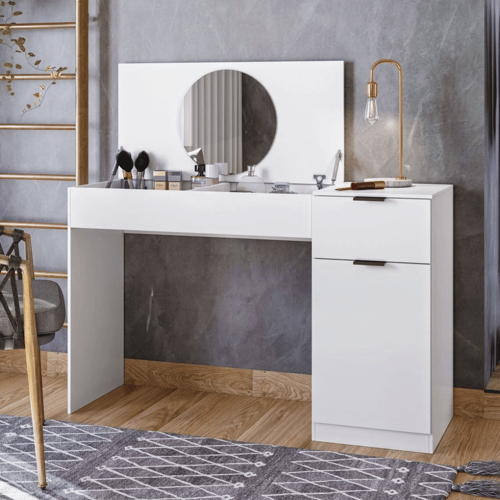 Penteadeira com Espelho Monalisa Branco Fiorello Penteadeira com Espelho Monalisa Branco Fiorello