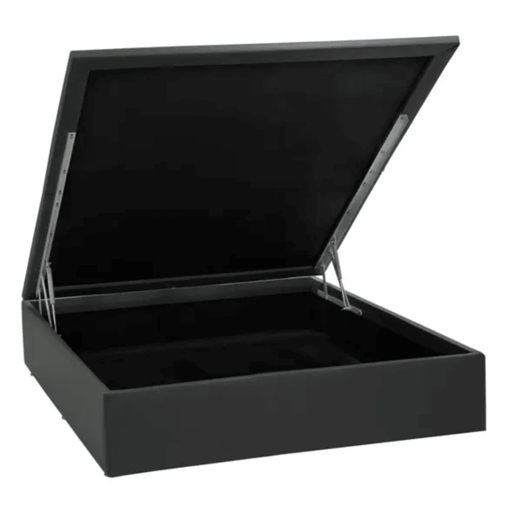 Base Bau Sommier Phys Courino Preto 138x188X39 - Ortobom Base Bau Sommier Phys Courino Preto 138x188X39 - Ortobom