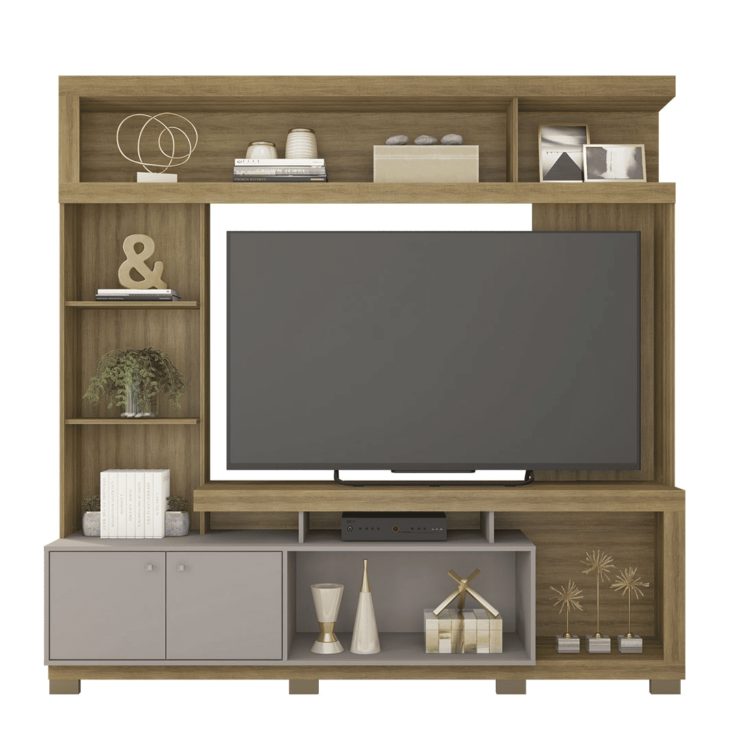 Estante Home para TV até 65 Polegadas Formosa Mel/Cacau Caemmun