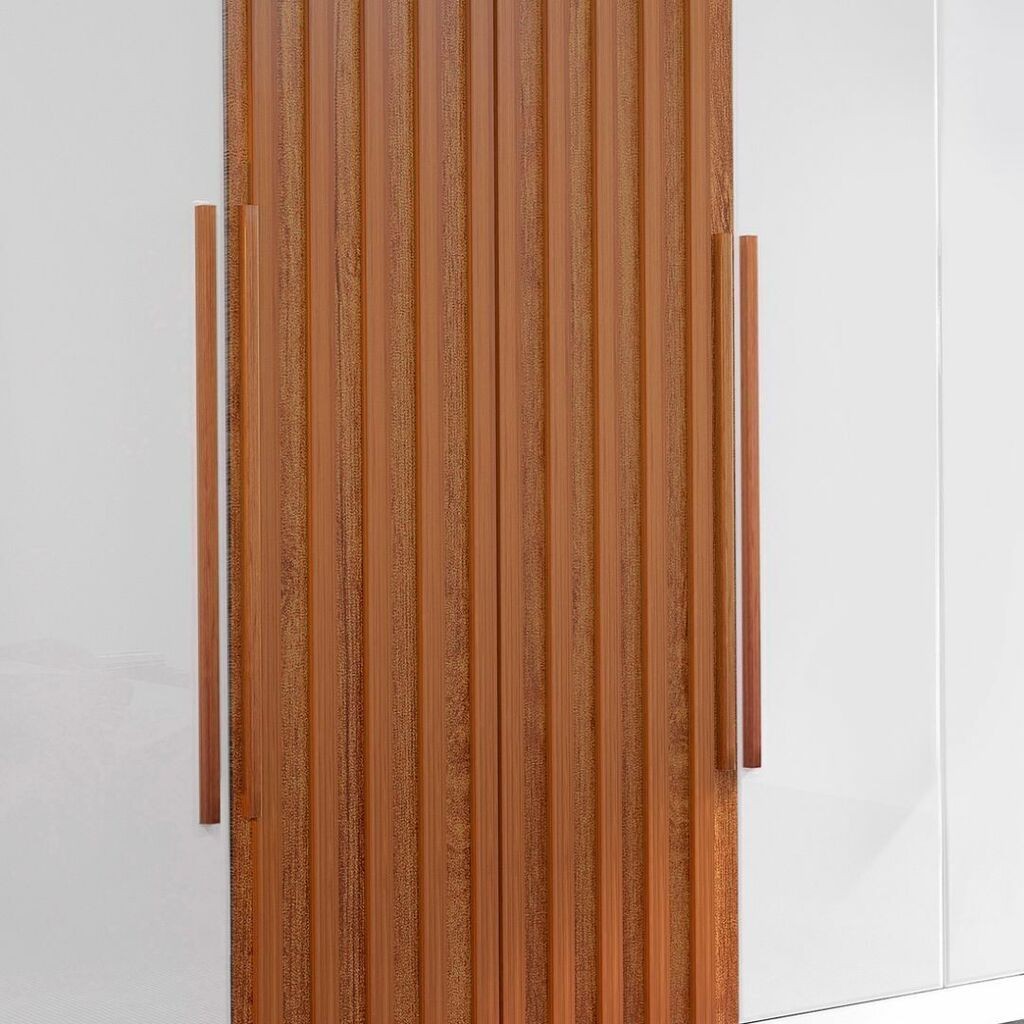 Guarda-Roupa Casal em MDF 6 Portas Bom Pastor Mary Branco/Naturalle Ripado Guarda-Roupa Casal em MDF 6 Portas Bom Pastor Mary Branco/Naturalle Ripado