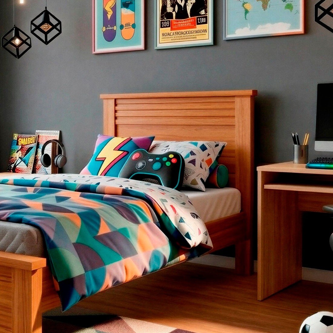 Cama Solteiro Sedan New Plus 100% MDF Painel Ripado Bom Pastor - Naturall Cama Solteiro Sedan New Plus 100% MDF Painel Ripado Bom Pastor - Naturall