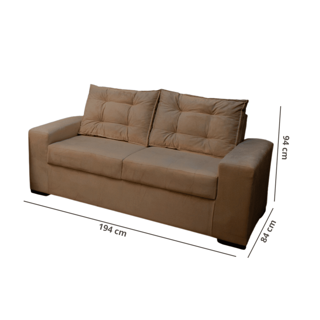 Conjunto de Sofá 2x3 Lugares Torun Caramelo Masterflex