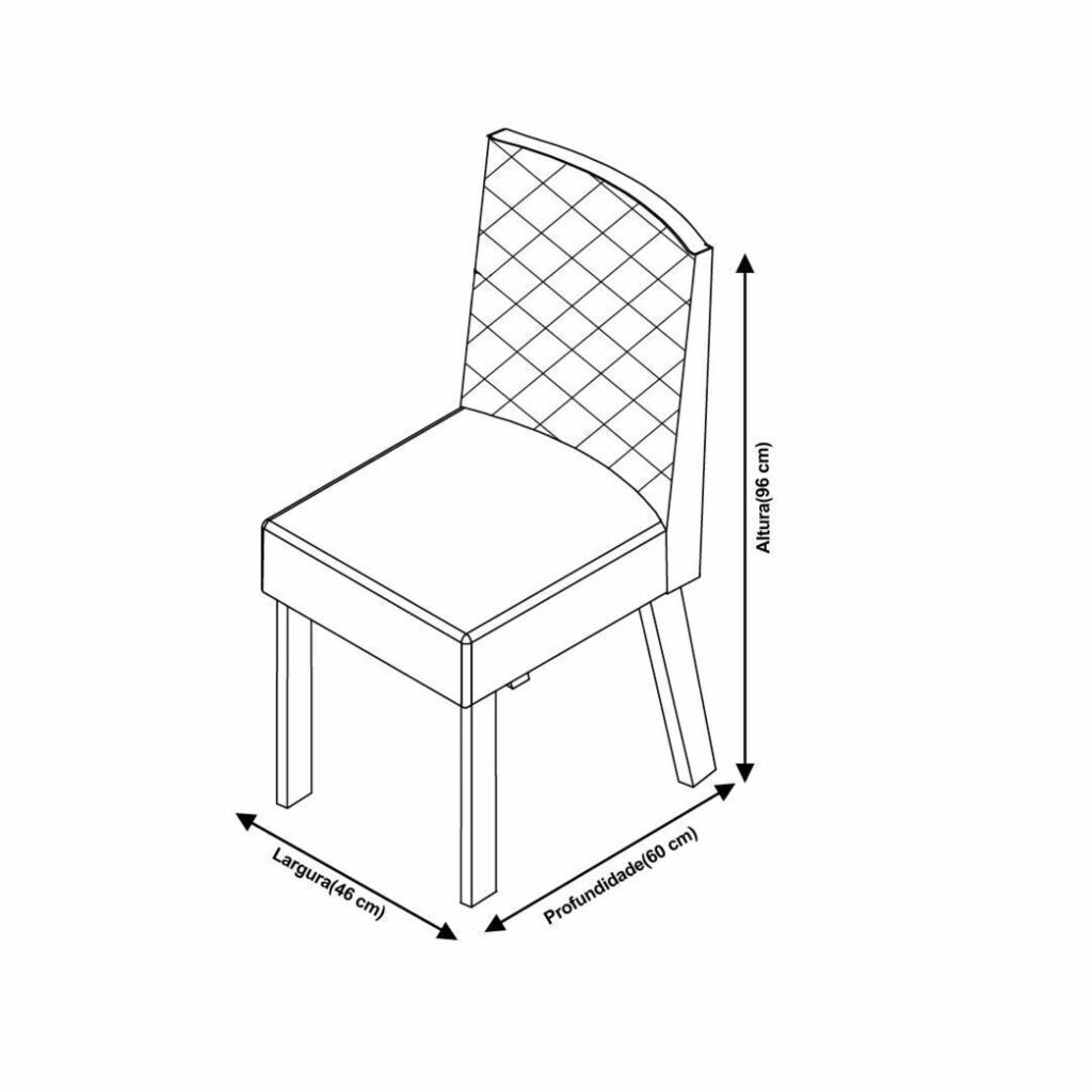 Conjunto Mesa Vigor 180x90 Luxo com 6 cadeiras Noce com Off White - Bom Pastor Conjunto Mesa Vigor 180x90 Luxo com 6 cadeiras Noce com Off White - Bom Pastor