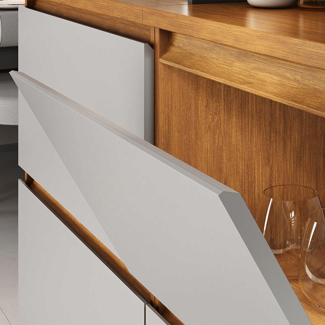 Cozinha Completa Itatiaia Lúmina 6 Módulos 330cm 100% MDF Cinamomo/Fendi Cozinha Completa Itatiaia Lúmina 6 Módulos 330cm 100% MDF Cinamomo/Fendi