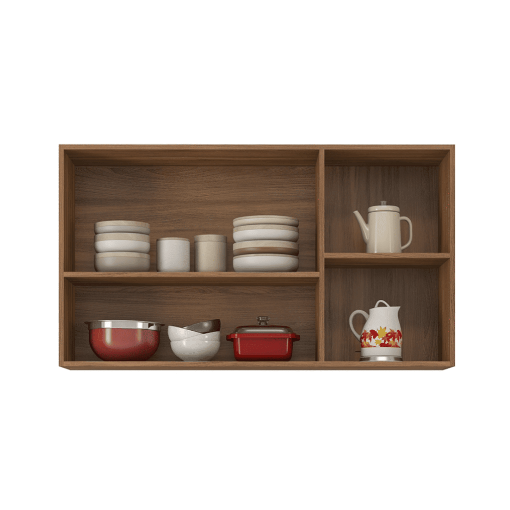 Armário Aéreo de Cozinha 3 Portas, Firenze 120cm - Demobile - Amêndoa com Branco Armário Aéreo de Cozinha 3 Portas, Firenze 120cm - Demobile - Amêndoa com Branco