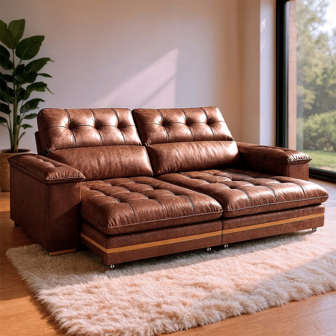 Sofá Retrátil e Reclinável Avila 290cm com Molas 9102 - Bom Pastor