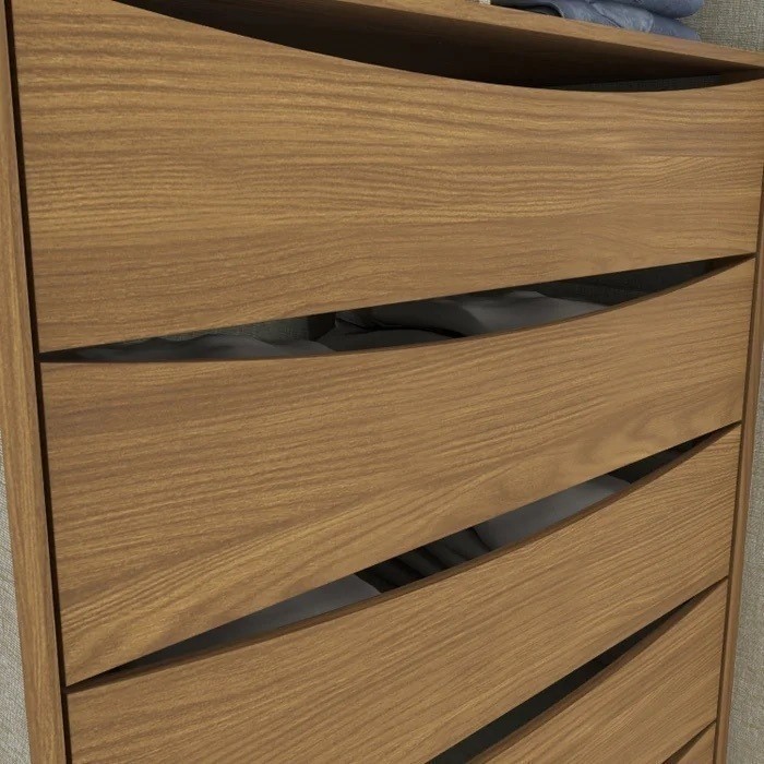 Guarda-roupa Casal Belori 6 Portas Nature/Off - Henn Guarda-roupa Casal Belori 6 Portas Nature/Off - Henn