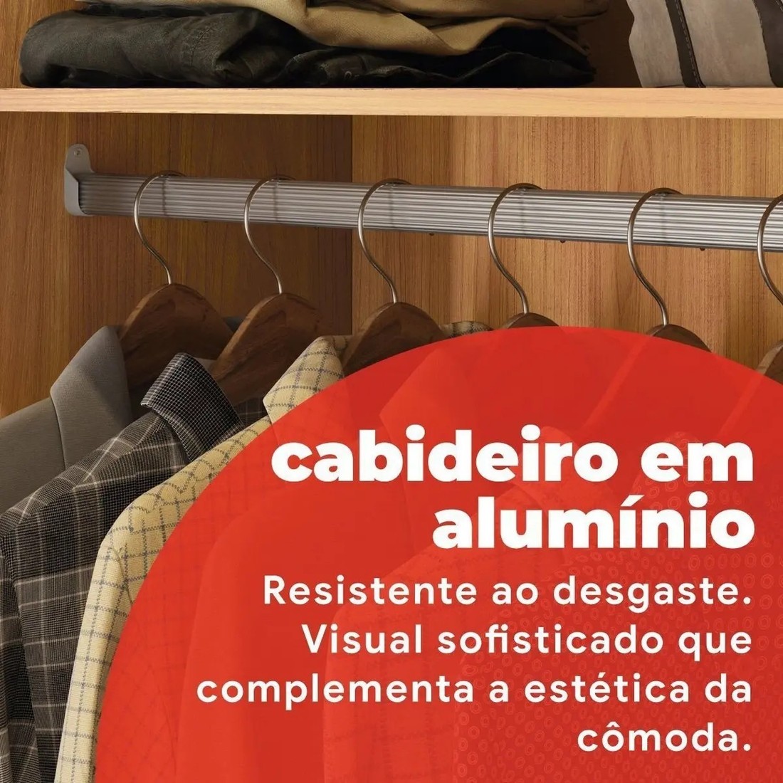 Cômoda 4 Gavetas 1 Porta Abrir Demobile Flora 125cm - Cinamomo/Off White