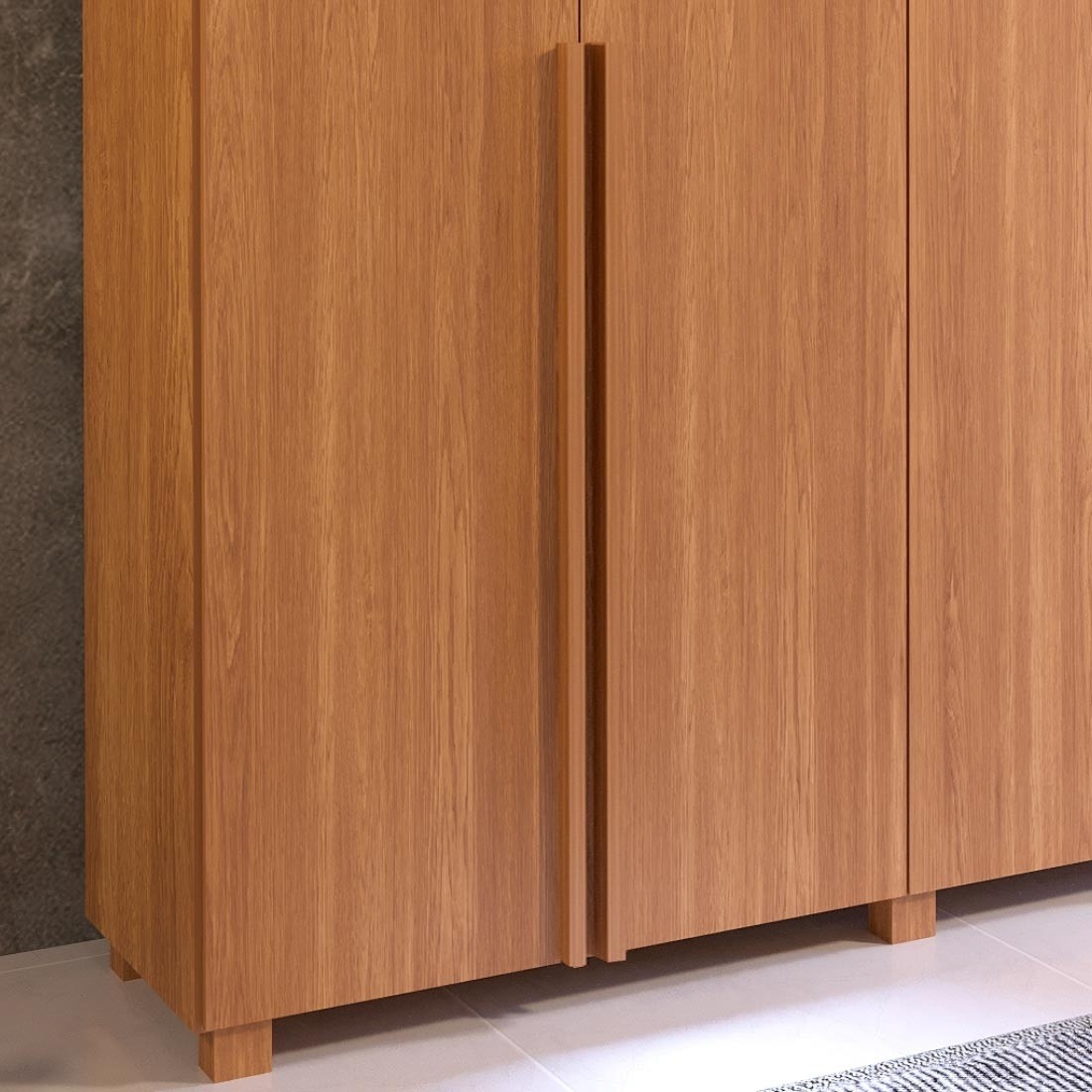 Guarda-roupa Casal 6 Portas 6 Gavetas Versati 242cm Bom Pastor - Nogal
