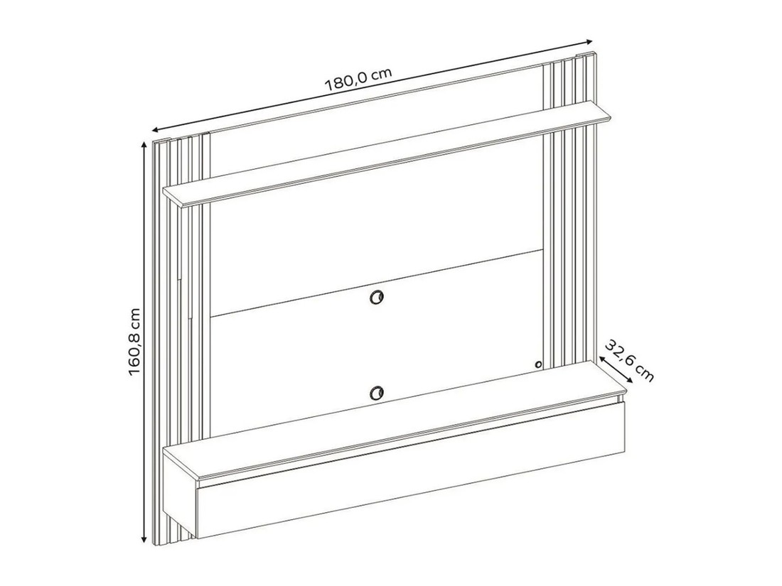 Painel Ripado para TV até 65 Polegadas com LED 1 Porta NT 1345 Off white / Freijo - Notável Móveis Painel Ripado para TV até 65 Polegadas com LED 1 Porta NT 1345 Off white / Freijo - Notável Móveis