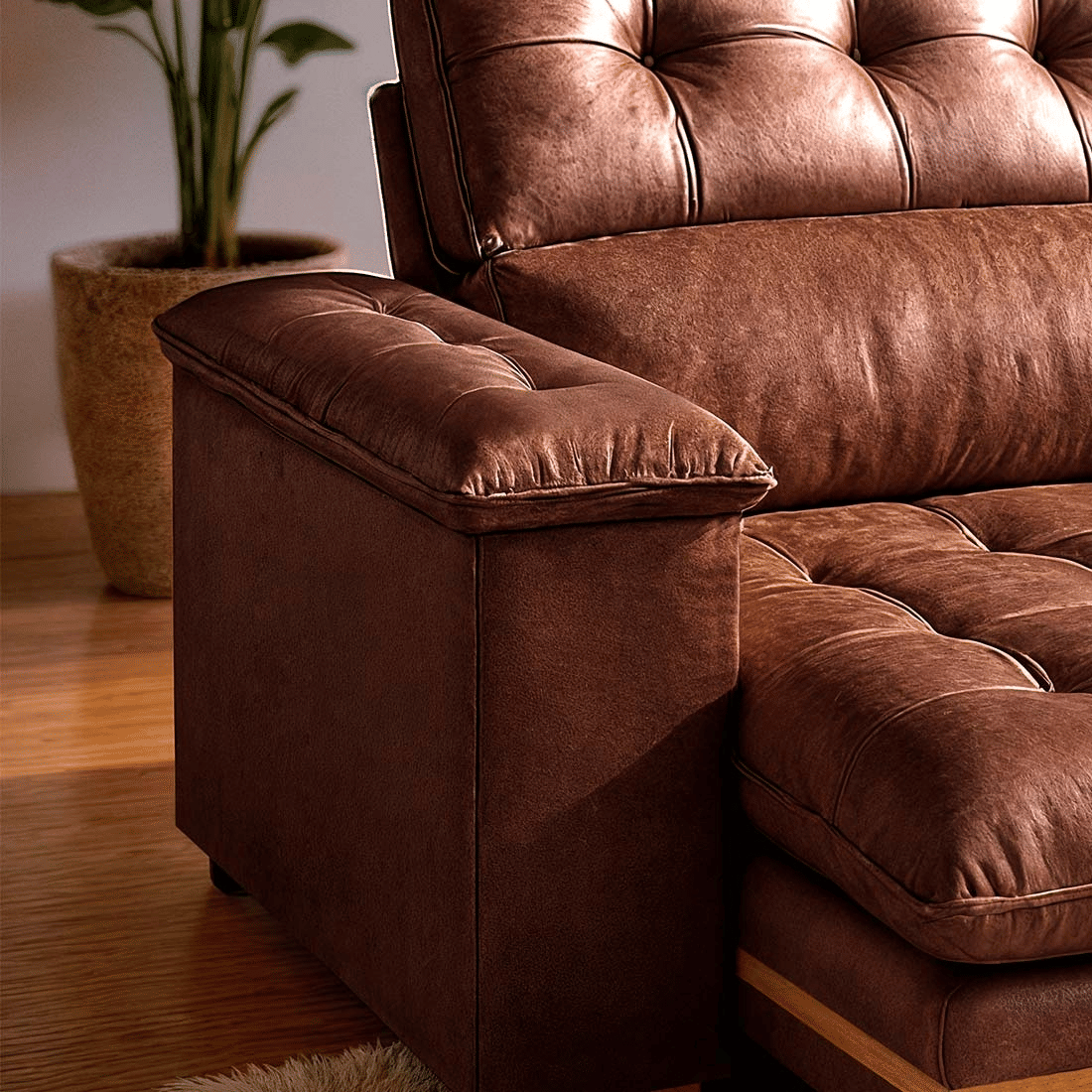 Sofá Retrátil e Reclinável Avila 250cm com Molas 9102 - Bom Pastor