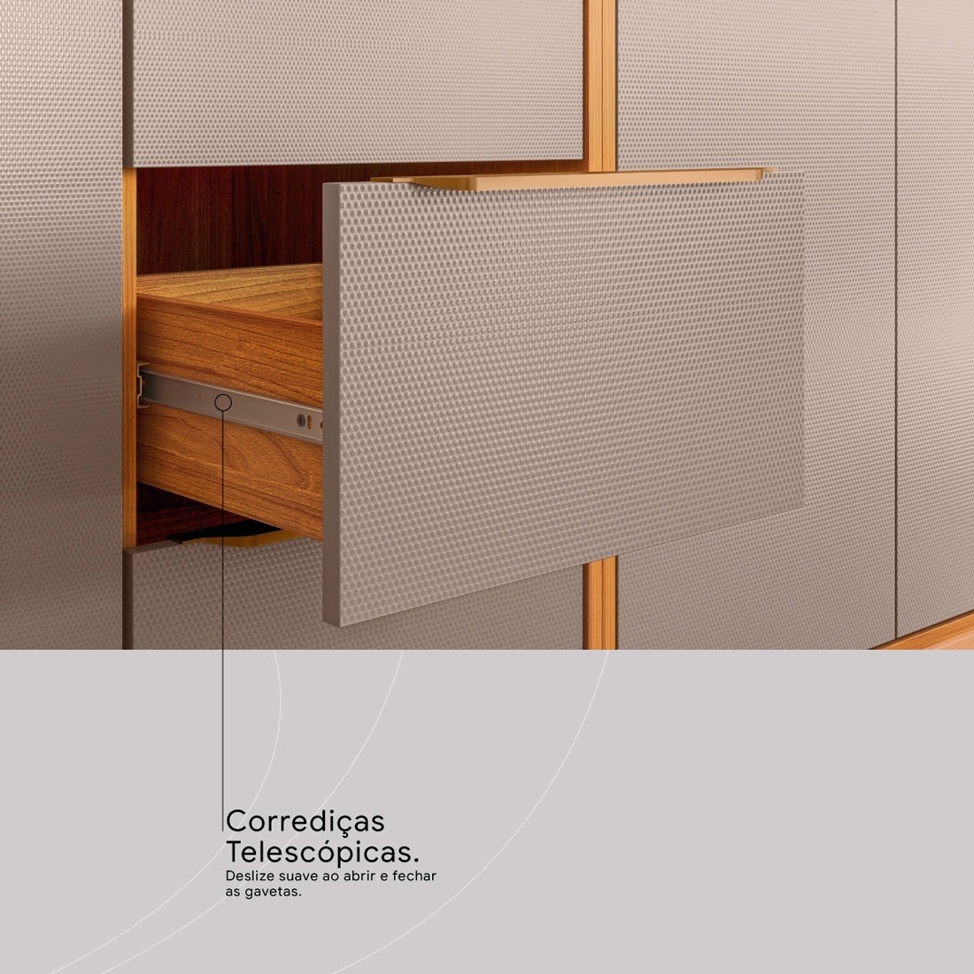 Kit Cozinha Compacta 10 Portas 3 Gavetas Pleno Demobile 218cm - Cinamon/Nude Prime TX
