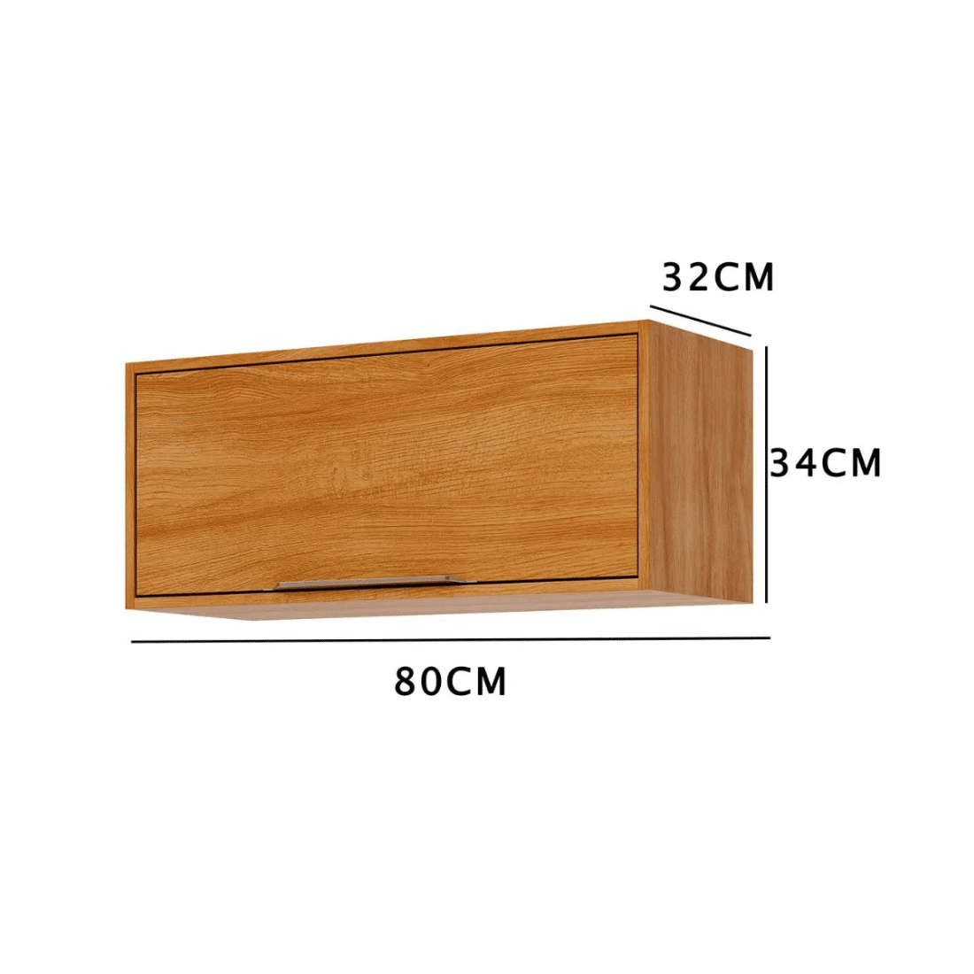 Armário Aéreo Geladeira 100% MDF Porta Basculante Divina Mgm Móveis - Cinamomo Armário Aéreo Geladeira 100% MDF Porta Basculante Divina Mgm Móveis - Cinamomo