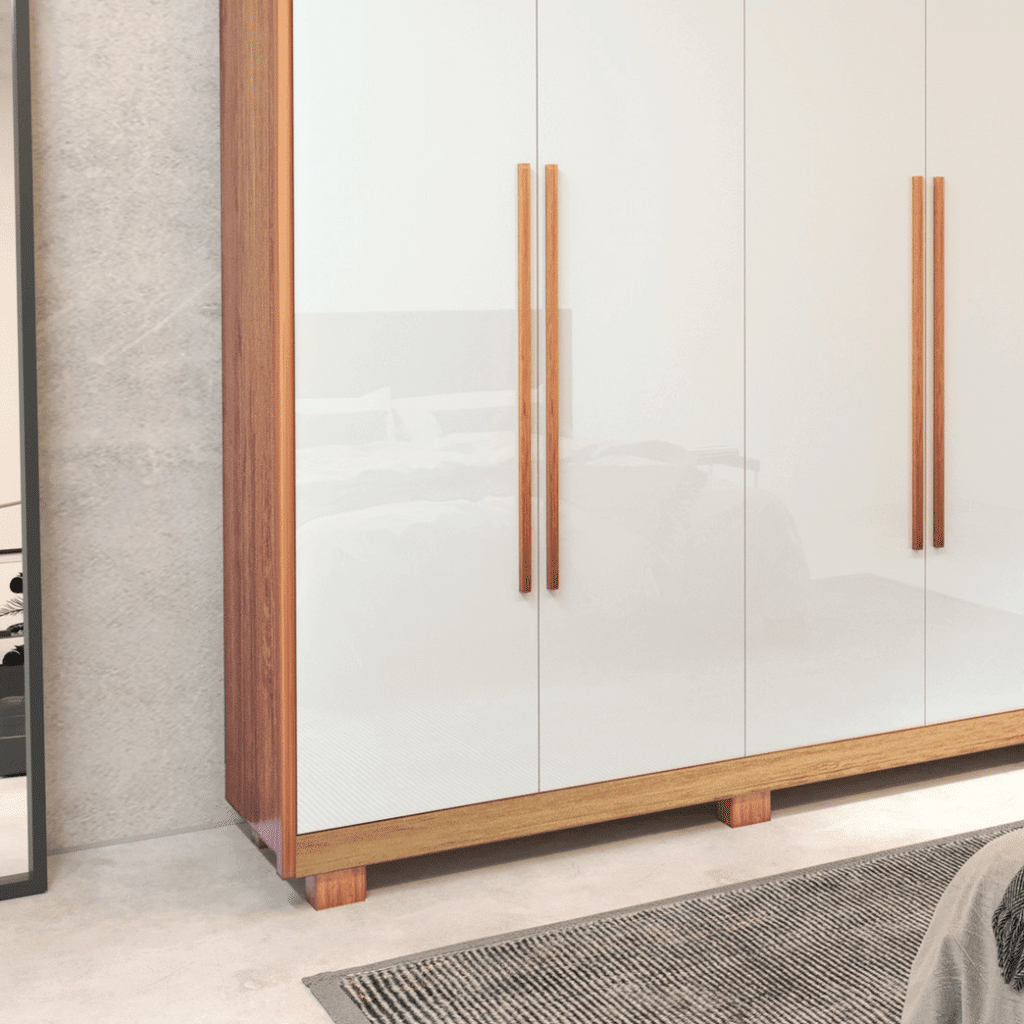 Guarda Roupa Casal Divine Plus 06 portas 100% MDF Naturalle/Off White - Bom Pastor Guarda Roupa Casal Divine Plus 06 portas 100% MDF Naturalle/Off White - Bom Pastor