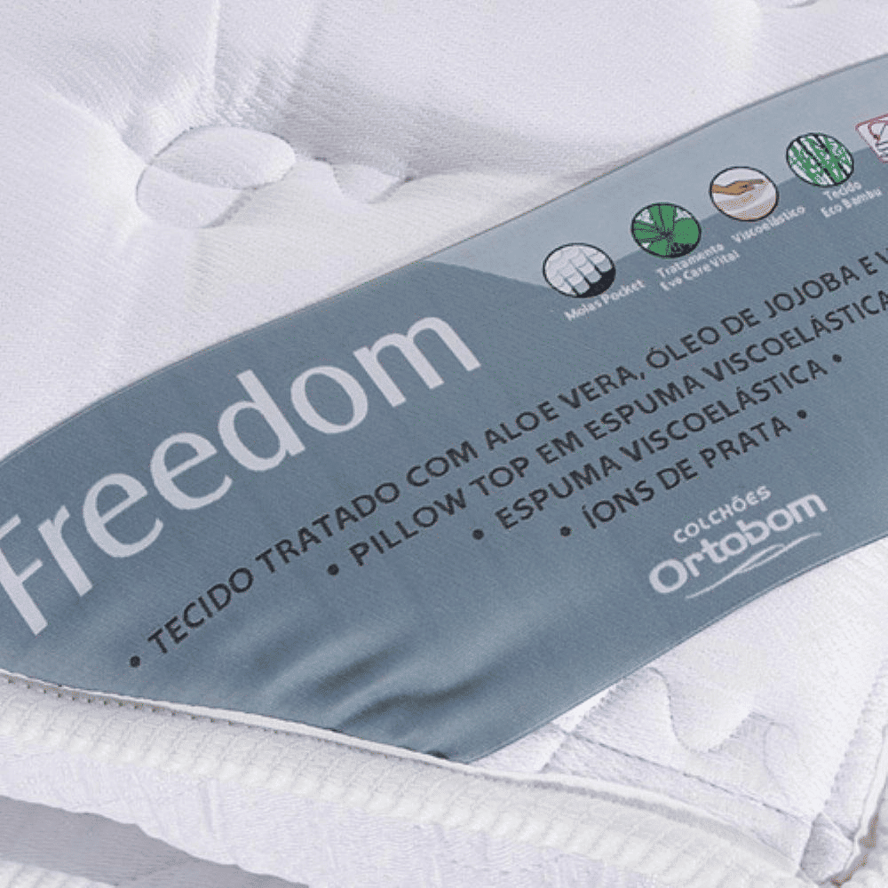 Colchão Casal Ortobom Molas Ensacadas 138x188x32 Freedom Colchão Casal Ortobom Molas Ensacadas 138x188x32 Freedom