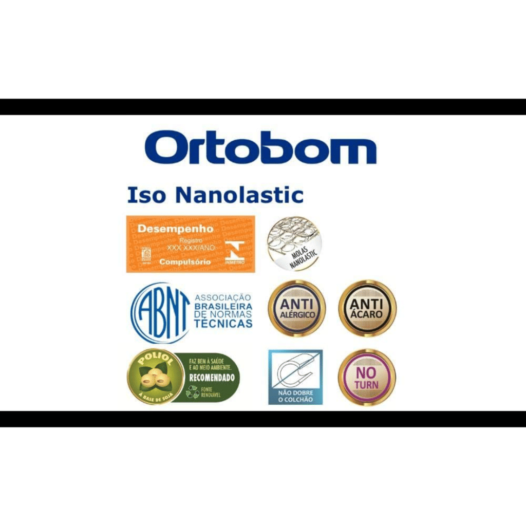 Colchão Casal Ortobom com Molas Nanolastic 138x188x25 Colchão Casal Ortobom com Molas Nanolastic 138x188x25