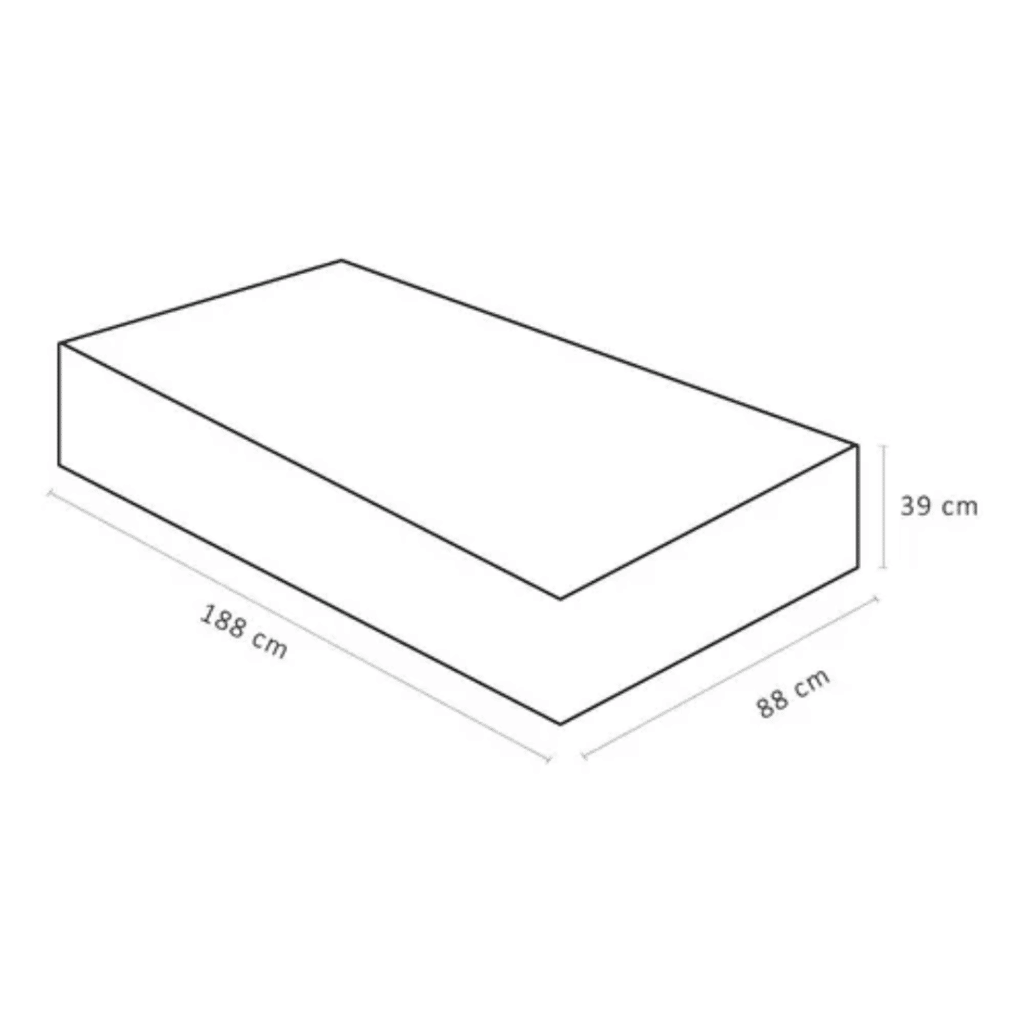 Base Bau Ortobom Sommier Phys Courino Branca 88x188X39 Base Bau Ortobom Sommier Phys Courino Branca 88x188X39