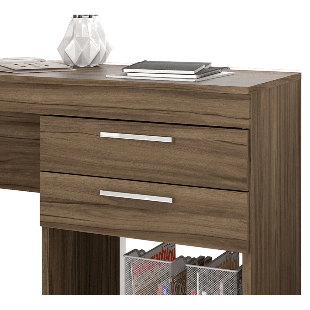 Escrivaninha/Mesa de Computador 2 Gavetas Office Nogal - Notável Escrivaninha/Mesa de Computador 2 Gavetas Office Nogal - Notável