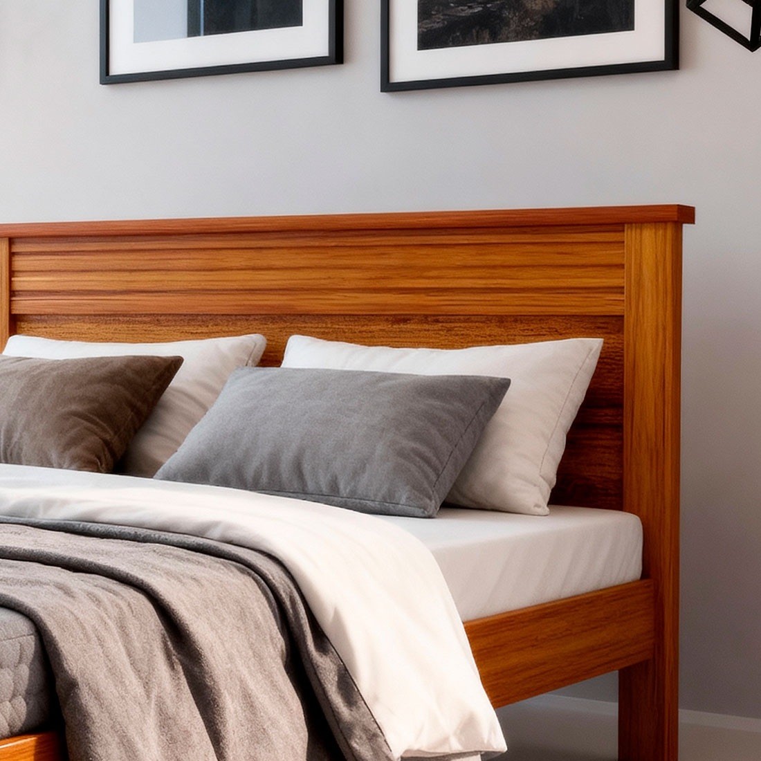 Cama Casal Sedan New Plus MDF Painel Ripado Bom Pastor - Naturall Cama Casal Sedan New Plus MDF Painel Ripado Bom Pastor - Naturall