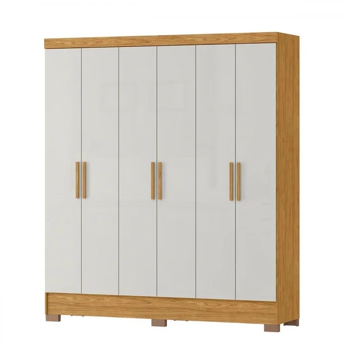 Guarda-Roupa Casal 6 Portas MX Móveis Gliese Marrocos/Off White Guarda-Roupa Casal 6 Portas MX Móveis Gliese Marrocos/Off White