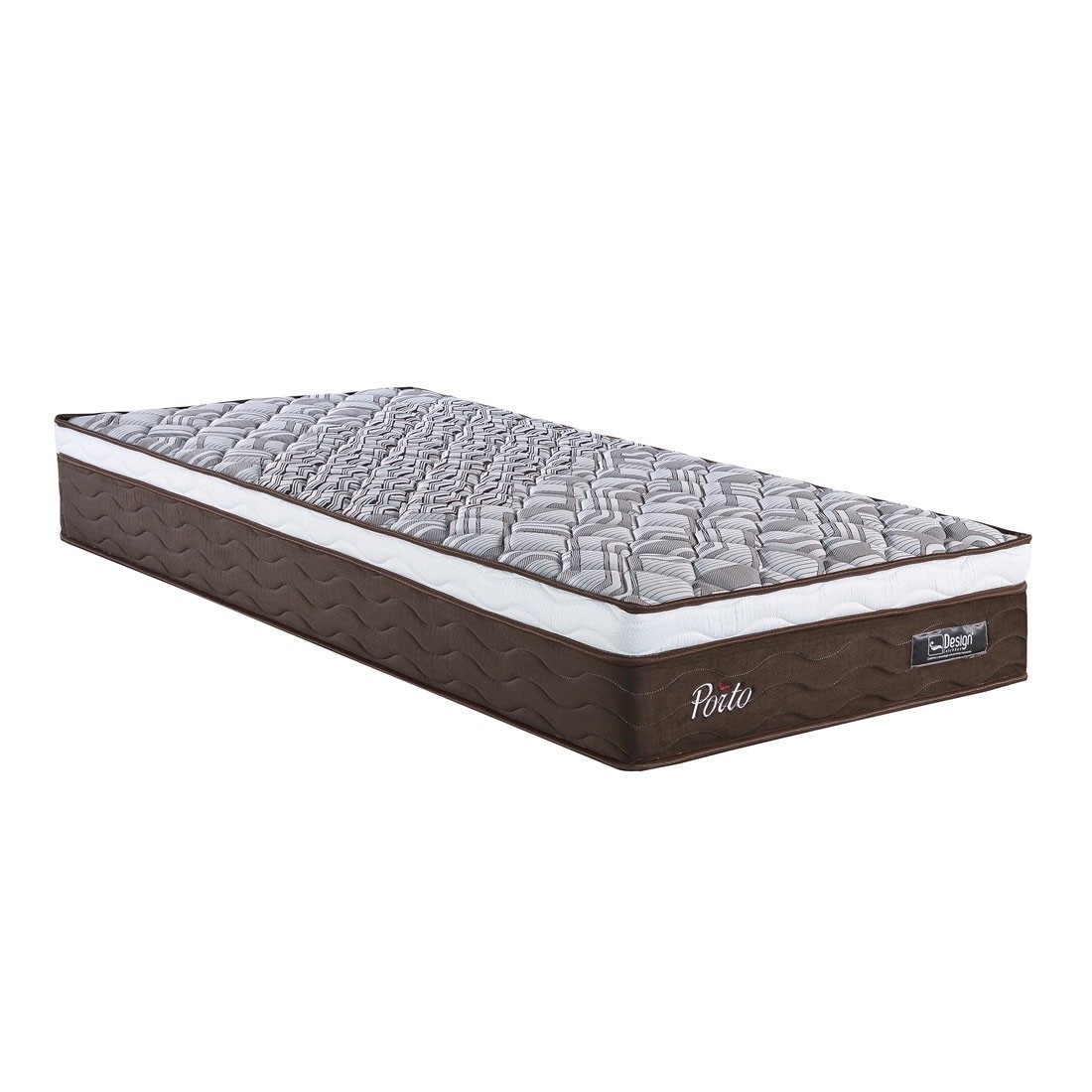 Colchão Porto Solteiro 88cm com Molas Ensacadas - Design Colchões Colchão Porto Solteiro 88cm com Molas Ensacadas - Design Colchões