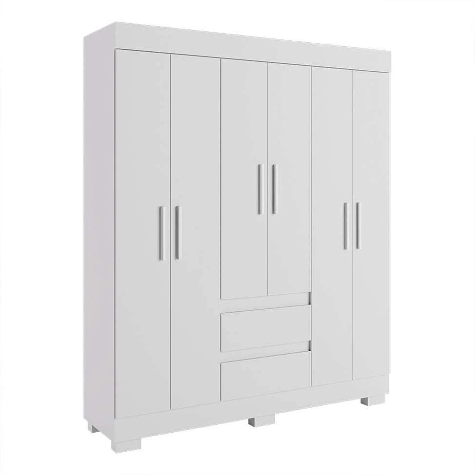Guarda-Roupa Maya 6 Portas Branco - Acp Móveis