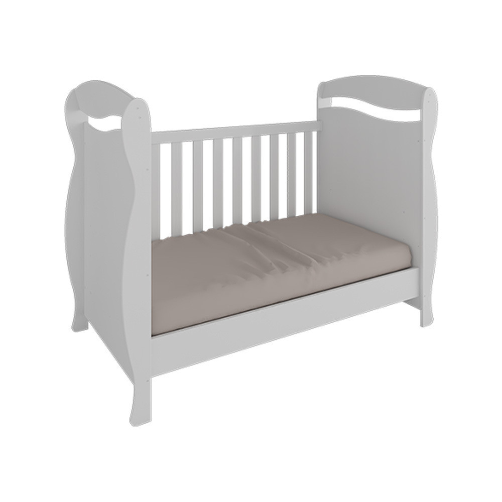 Berço Mini Cama Júnior 100% MDF Móveis Peroba Branco Berço Mini Cama Júnior 100% MDF Móveis Peroba Branco