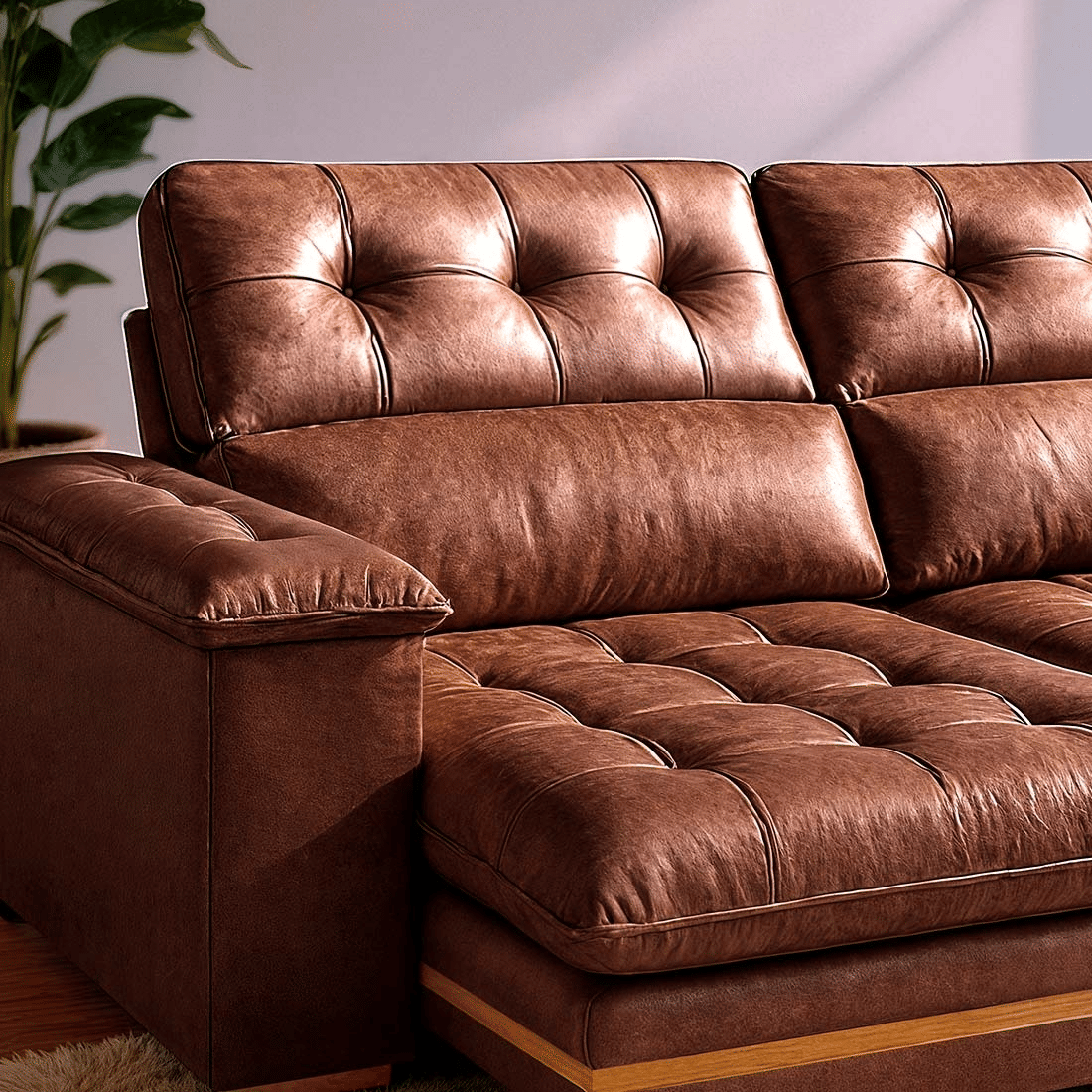 Sofá Retrátil e Reclinável Avila 290cm com Molas 9102 - Bom Pastor