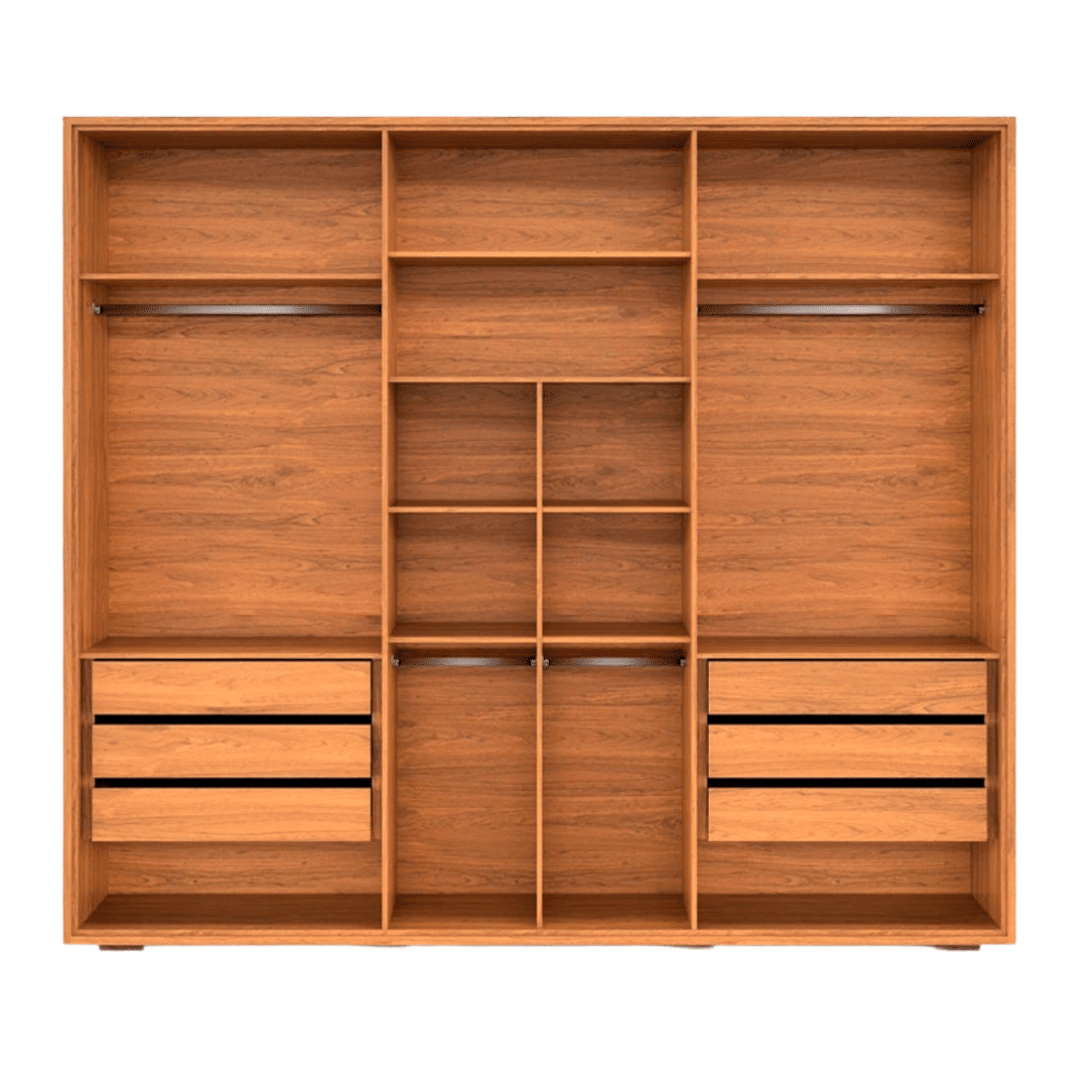 Guarda-Roupa 6 Portas 6 Gavetas Robel Concept 2.7 c/ Pés Freijó/Reflecta Guarda-Roupa 6 Portas 6 Gavetas Robel Concept 2.7 c/ Pés Freijó/Reflecta