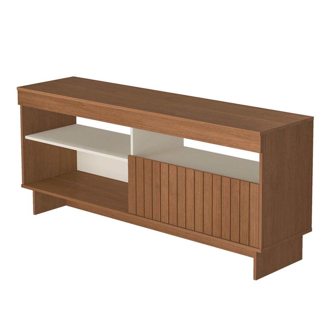 Rack para TV City 1 Porta Basculante Artely Cinamomo/Off White