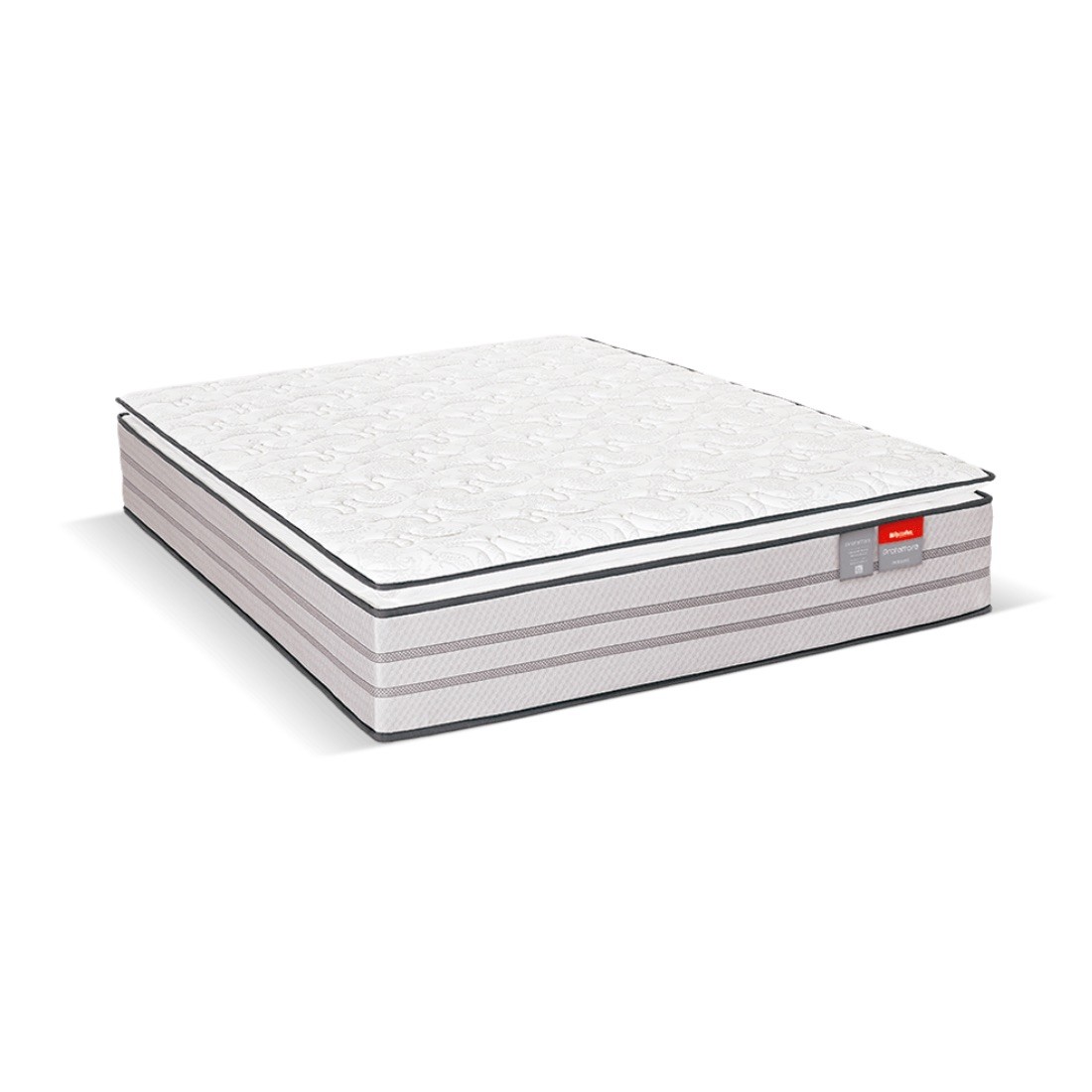 Colchão Protettore Pillow Top Casal Mola Miralastic Pro 220Kg Reconflex 138x188x32 - Cinza
