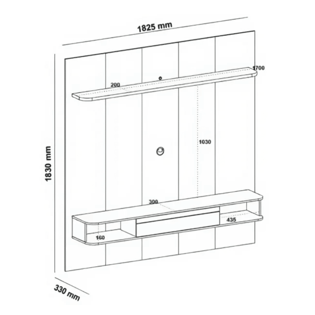Painel para Tv até 75 Polegadas Belluno 1 Porta e LED Cinamomo/off White Artely Painel para Tv até 75 Polegadas Belluno 1 Porta e LED Cinamomo/off White Artely