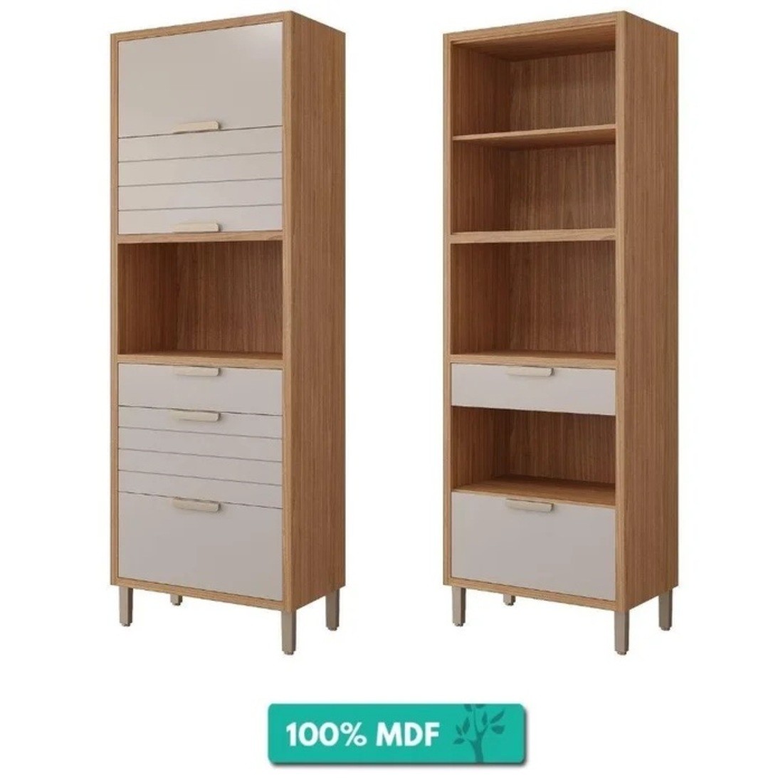 Paneleiro Torre Quente Eloise 70cm 3pt 2gav MGM Freijo/ Off white Paneleiro Torre Quente Eloise 70cm 3pt 2gav MGM Freijo/ Off white