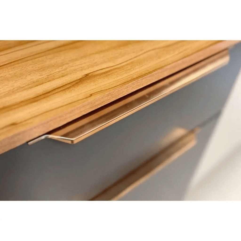 Armário de Cozinha Kit Ronipa MDF Concord 8 Portas 2 Gavetas Amêndoa/Chumbo