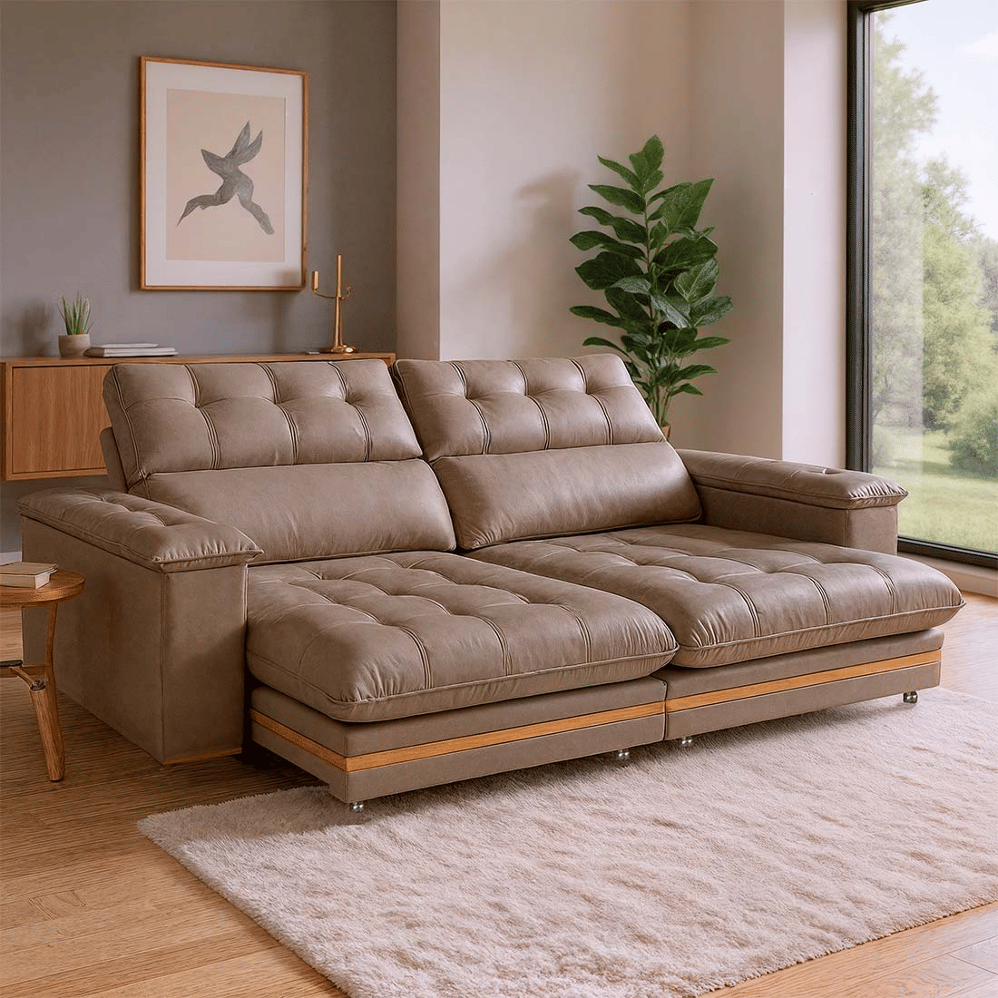 Sofá Retrátil e Reclinável Avila 290cm com Molas 3010 - Bom Pastor