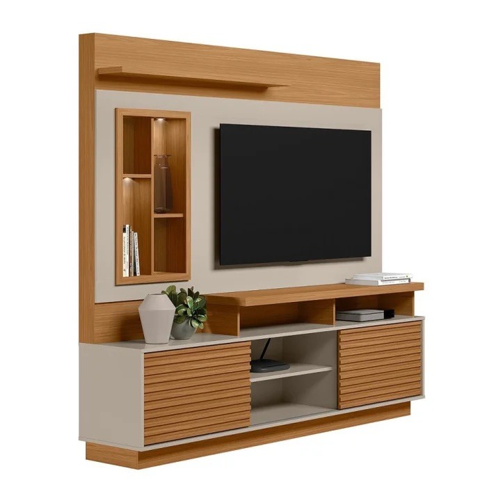 Estante Home Eldorado 2.0 para TV até 60 Polegadas – Linea Brasil – Nature/Off White Estante Home Eldorado 2.0 para TV até 60 Polegadas – Linea Brasil – Nature/Off White