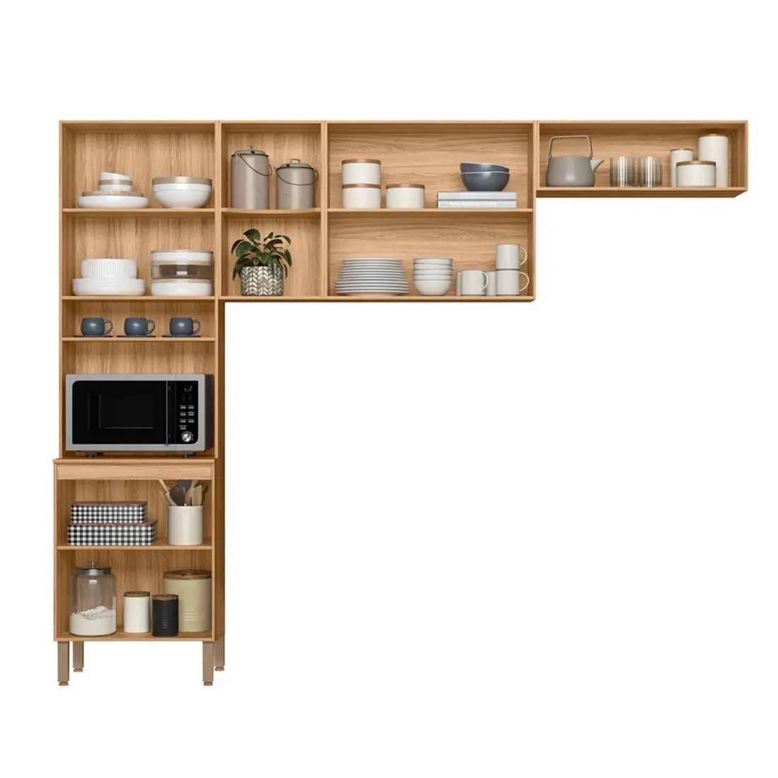 Cozinha Compacta Maria Flor 5 Portas Freijó/Off White – Nicioli Cozinha Compacta Maria Flor 5 Portas Freijó/Off White – Nicioli