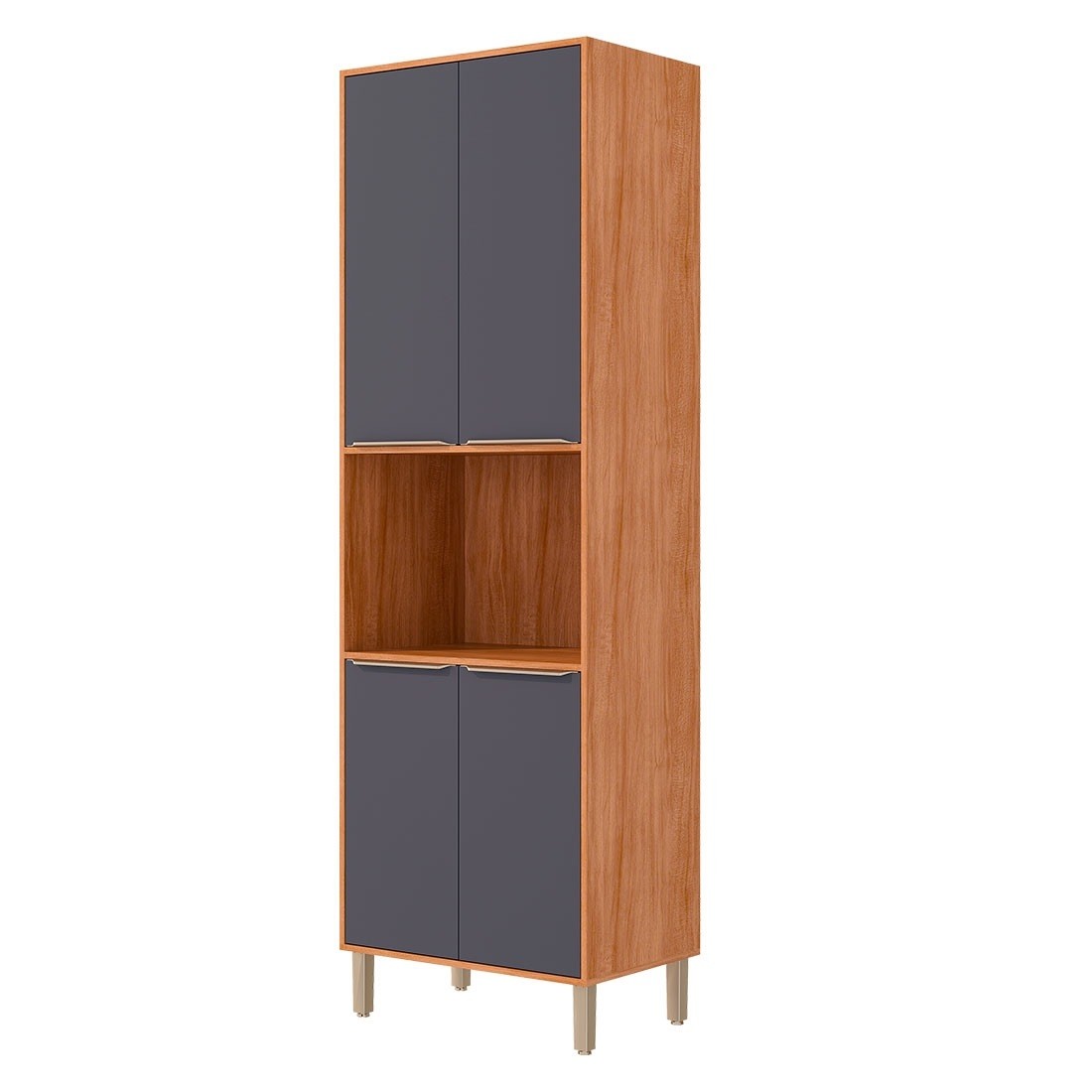 Paneleiro Torre Quente Esplendida 1 Forno 4 Portas 100% MDF MGM Móveis - Cina/Tit