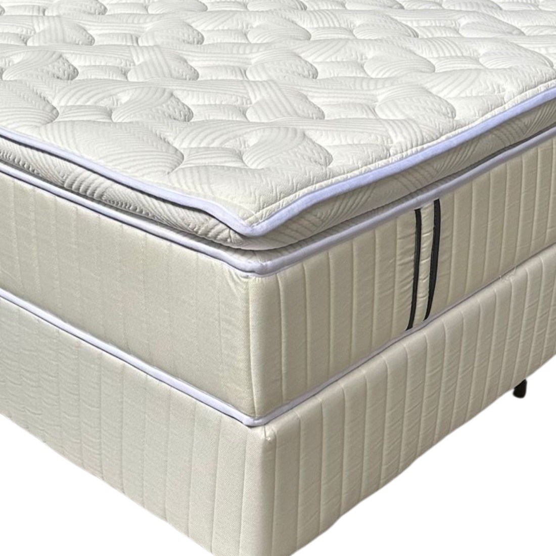 Conjunto Box Queen Sealy ComFort Gel Molas Ensacadas Plumatex 158x198cm