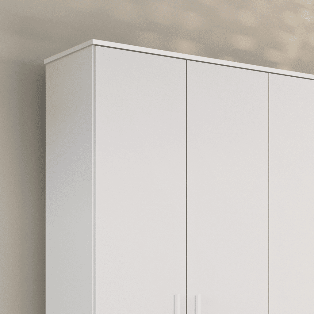 Guarda-Roupa Infantil 100% MDF 4 Portas Moveis Peroba Guti Branco Guarda-Roupa Infantil 100% MDF 4 Portas Moveis Peroba Guti Branco