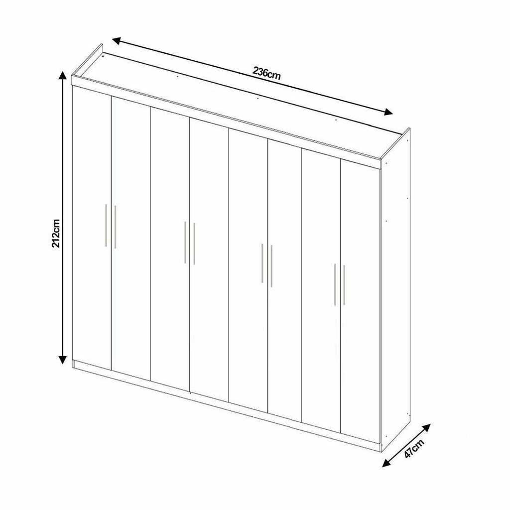 Guarda-Roupa Casal 8 Portas Moval Diplomata Freijó com off White Guarda-Roupa Casal 8 Portas Moval Diplomata Freijó com off White