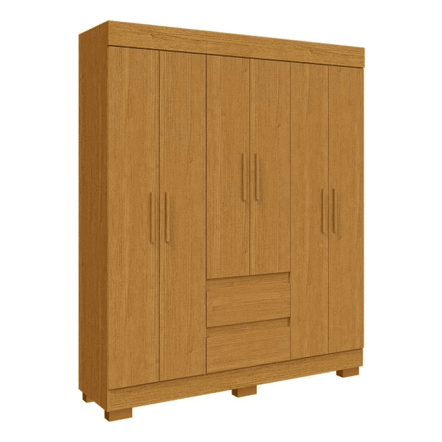 Guarda-Roupa Maya 6 Portas Cinamomo - Acp Móveis Guarda-Roupa Maya 6 Portas Cinamomo - Acp Móveis