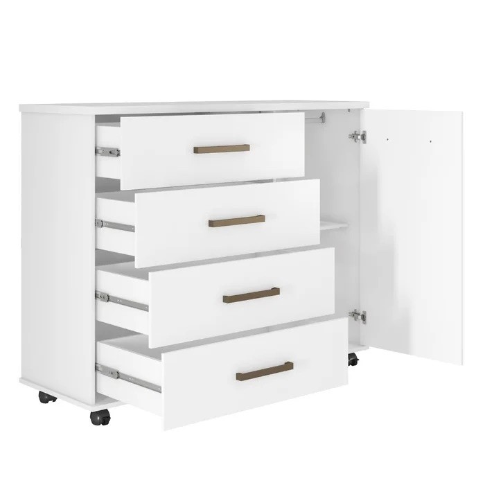 Cômoda Flora Demóbile 4 Gavetas e 1 Porta – Branco Cômoda Flora Demóbile 4 Gavetas e 1 Porta – Branco