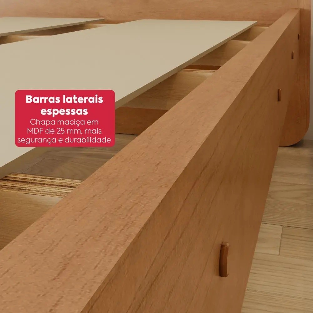 Cama Lopas Casal Loop Amendoa Clean Bege Corano - Amendoa