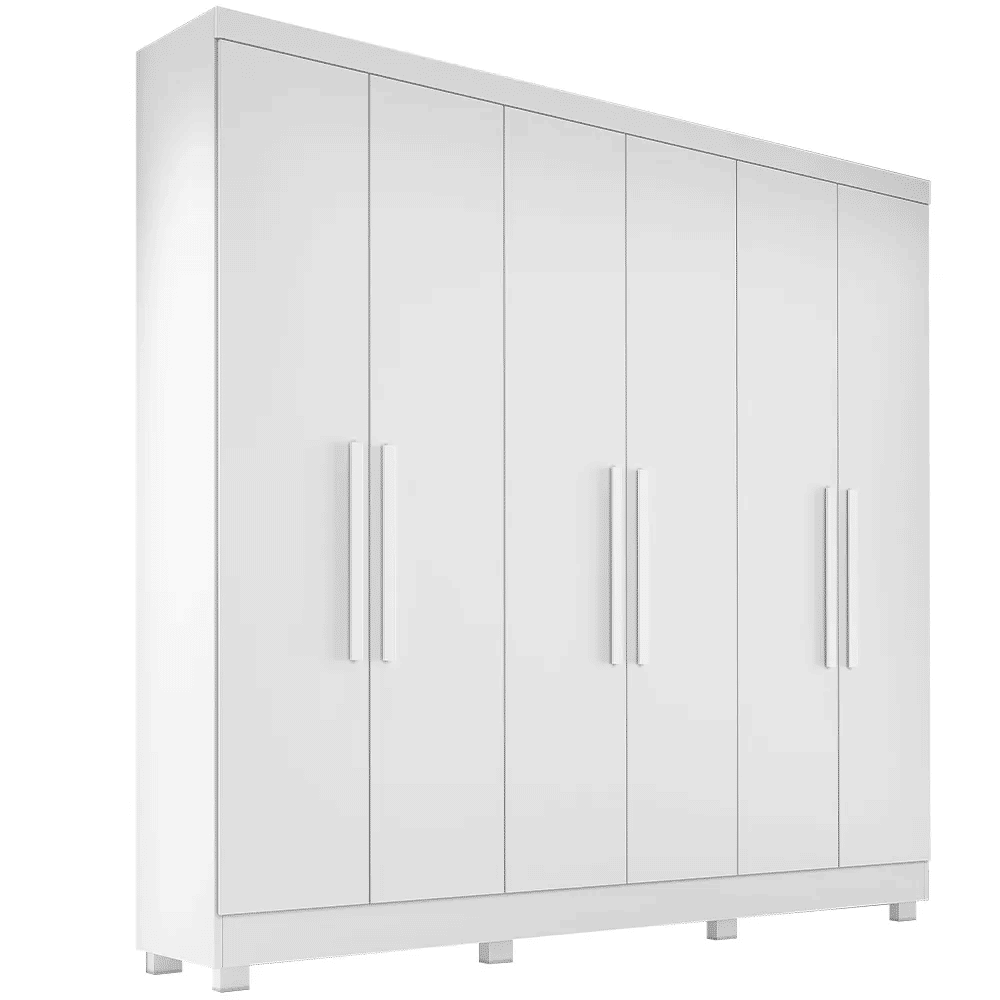 Guarda-Roupa Casal 6 Portas Sergipe Branco - Bianchi  Guarda-Roupa Casal 6 Portas Sergipe Branco - Bianchi